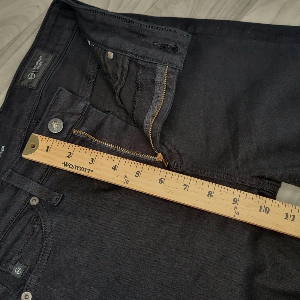 AG Jeans Mari Extended Jeans Women's Size 25/26 Black High-Rise Slim Straight - Picture 5 of 11